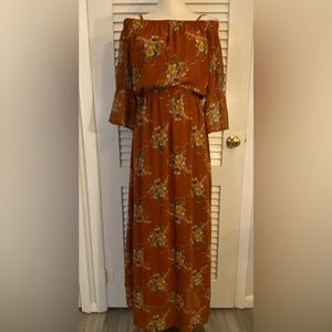 Boho “Love Reign” Floral Maxi Dress- Size Small